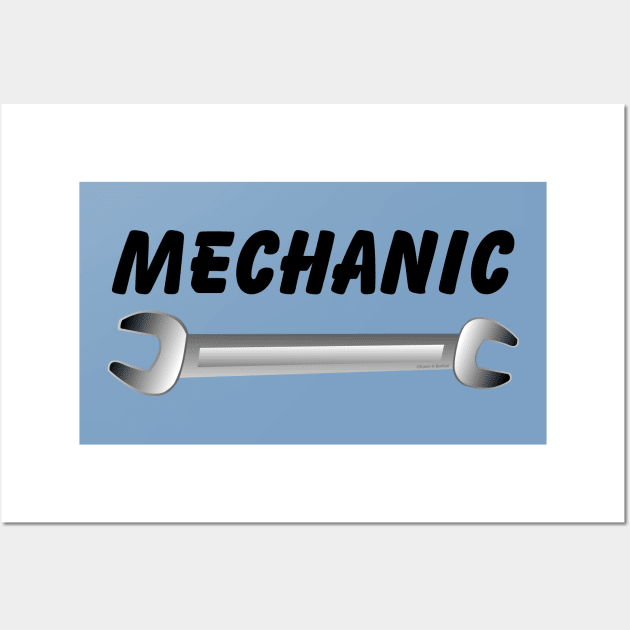 Mechanic Wrench Text Wall Art by Barthol Graphics